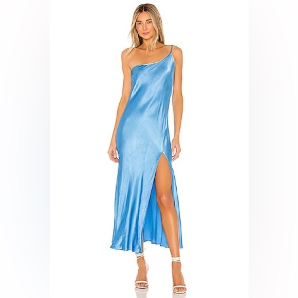 Bec And Bridge Frederick Asymmetrical Midi Dress Blue Size:6 - Picture 2 of 9